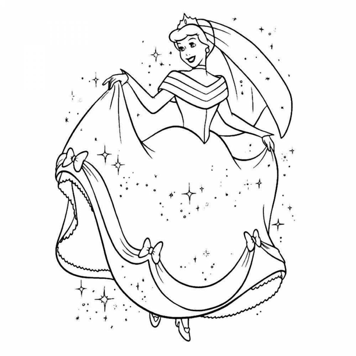 Очаровательная раскраска «принцессы-феи»