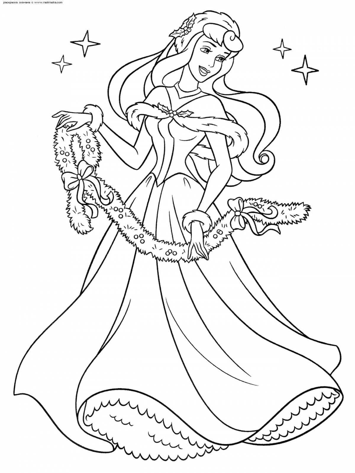 Majestic fairy princess coloring pages