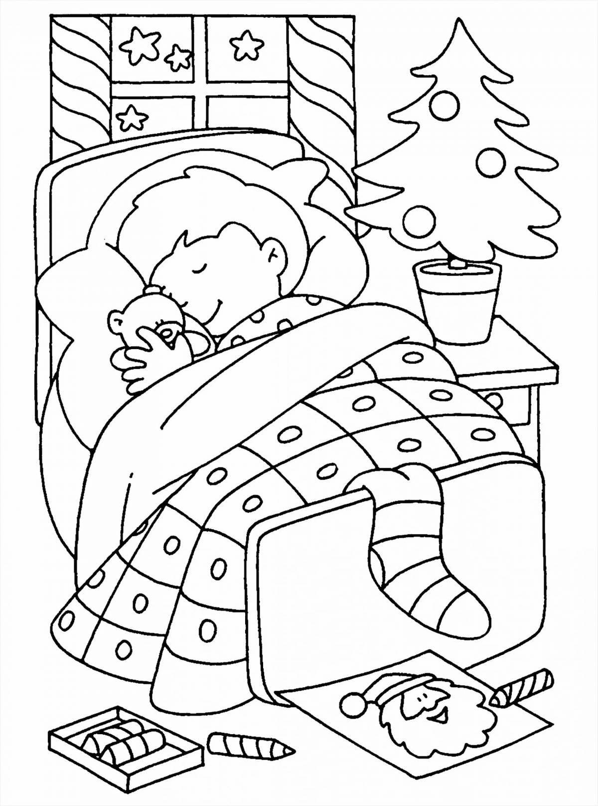 Shining Christmas Miracle coloring page
