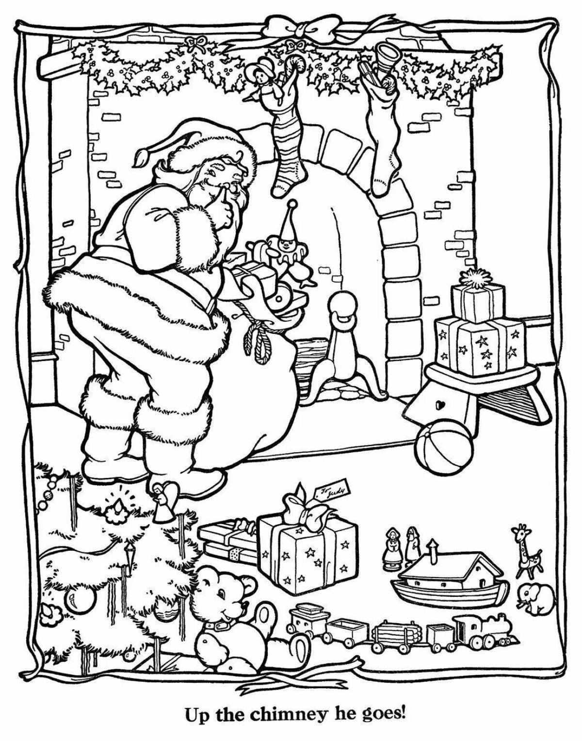 Exquisite Christmas miracle coloring book