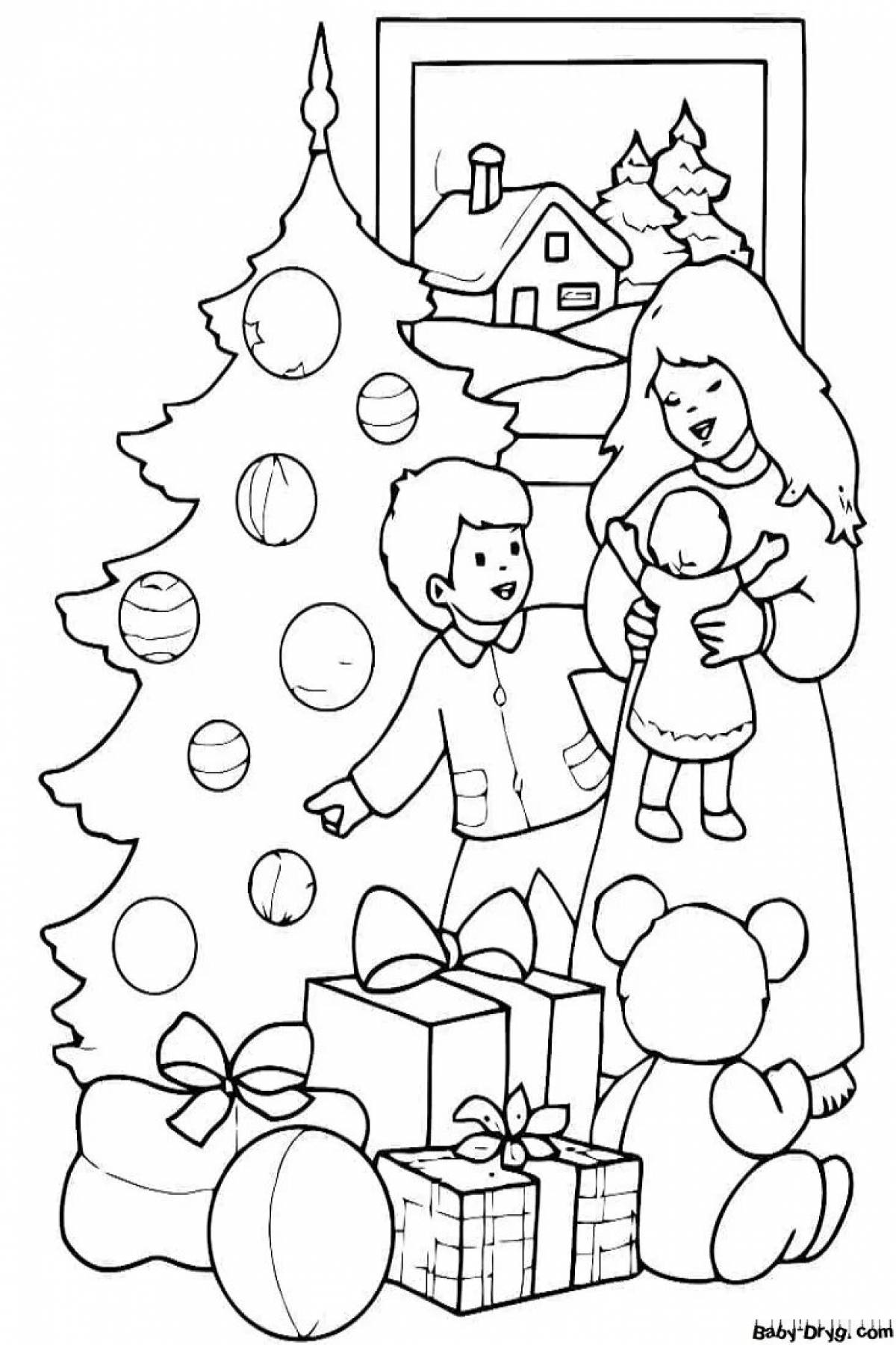 Majestic Christmas miracle coloring book