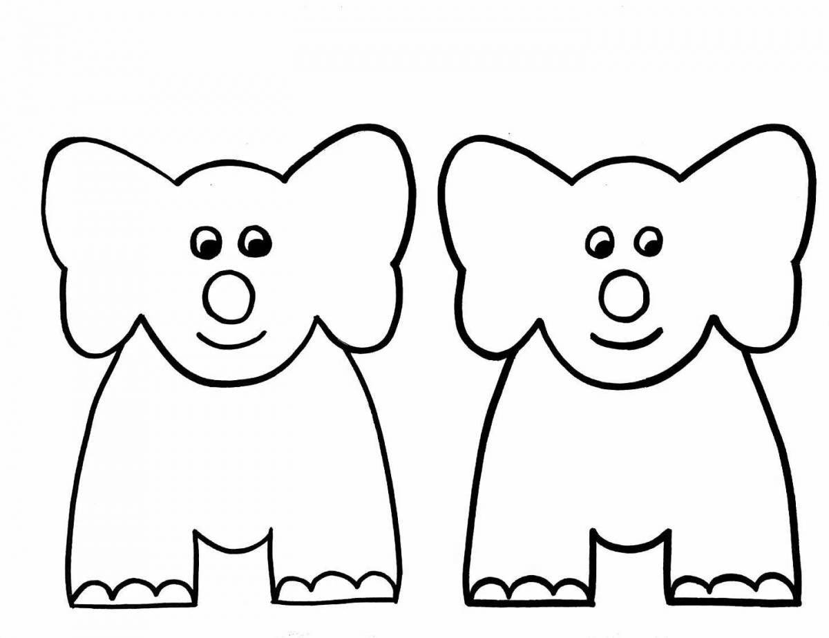 Coloring page funny finger theater