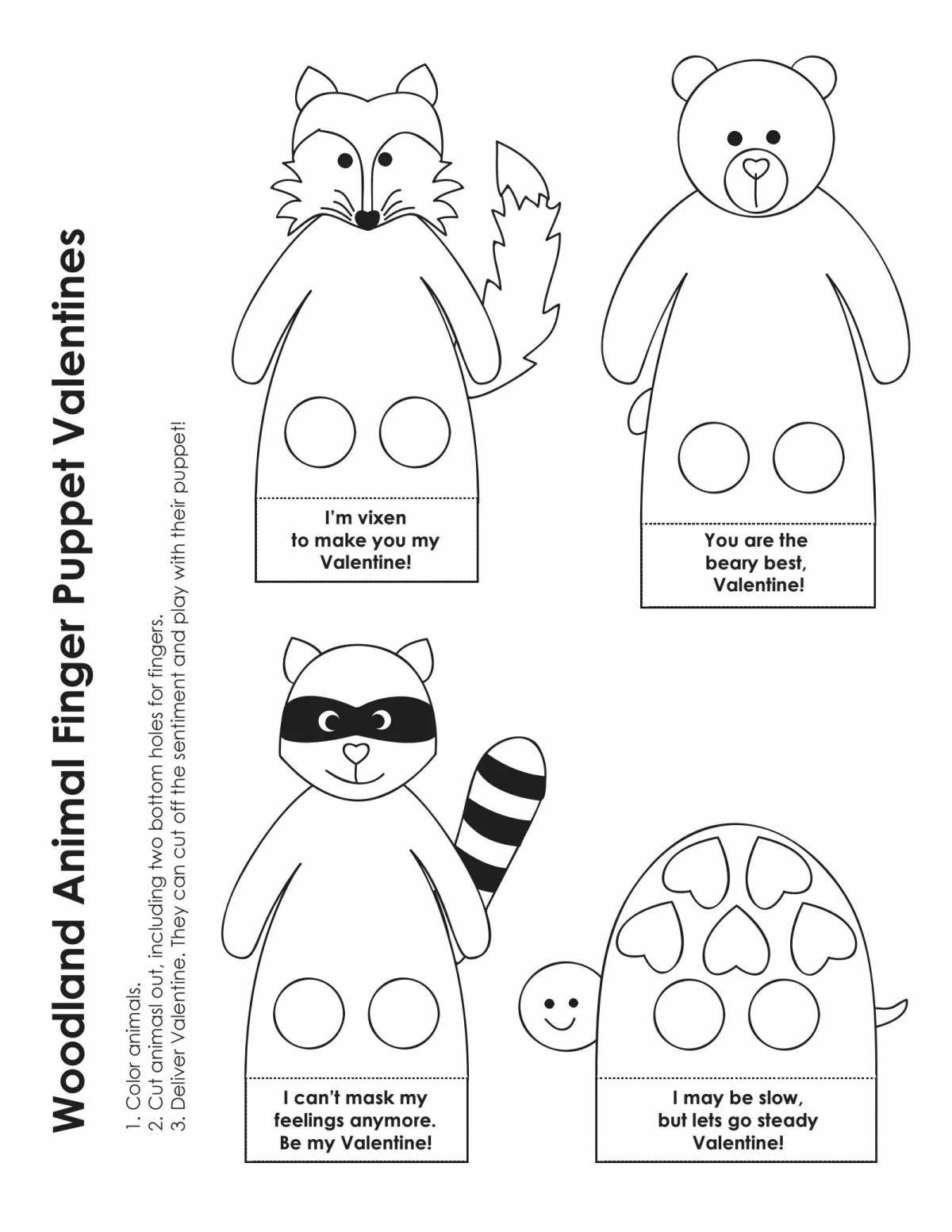 Finger theater coloring page