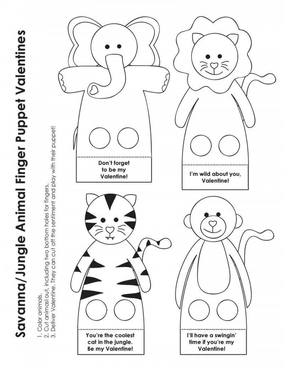Color-mania finger theater coloring page