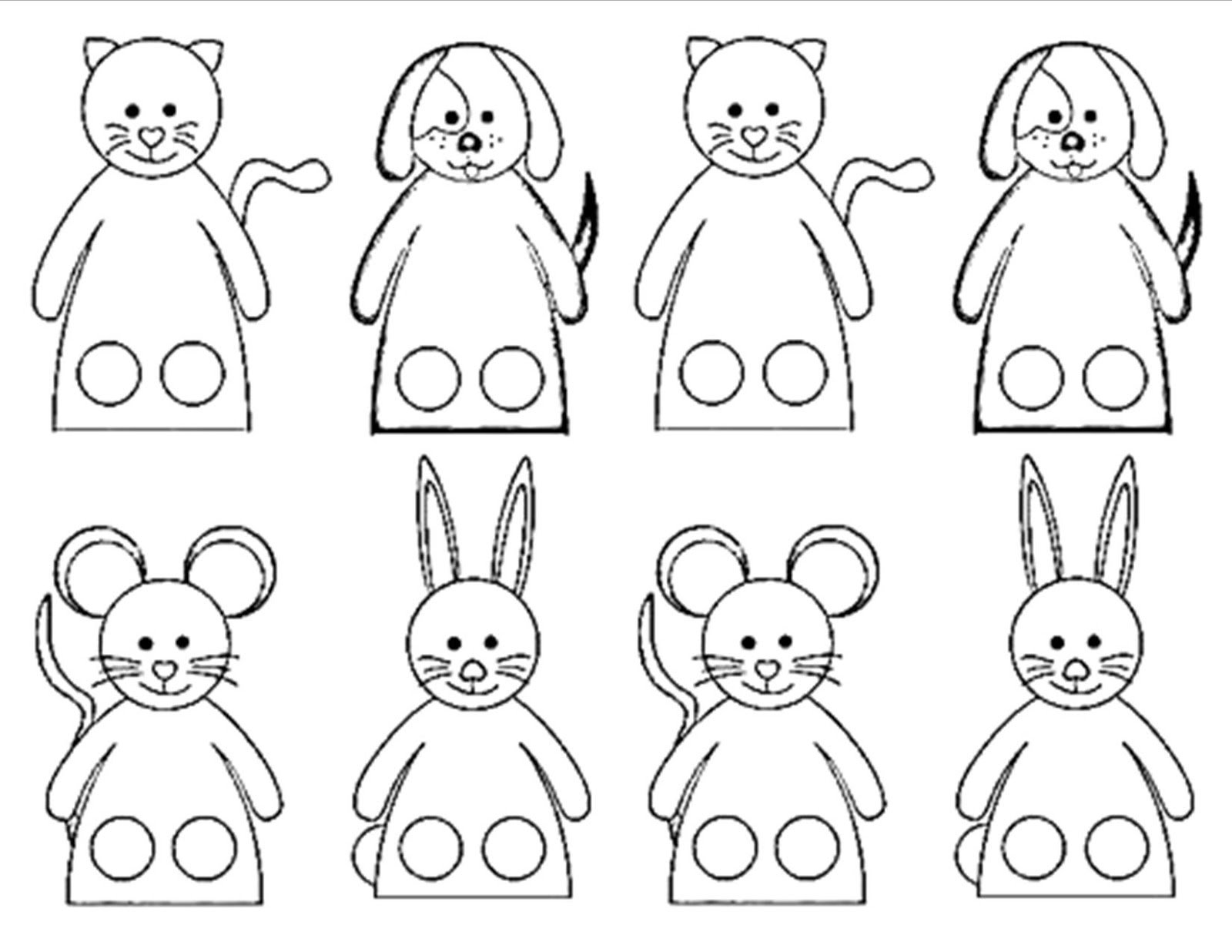 Color-lush finger theater coloring page