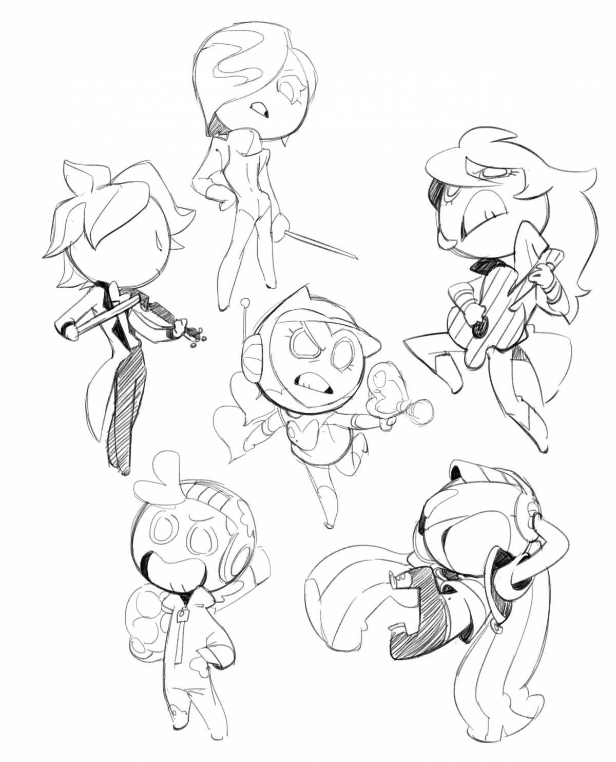 Exciting cookie coloring page