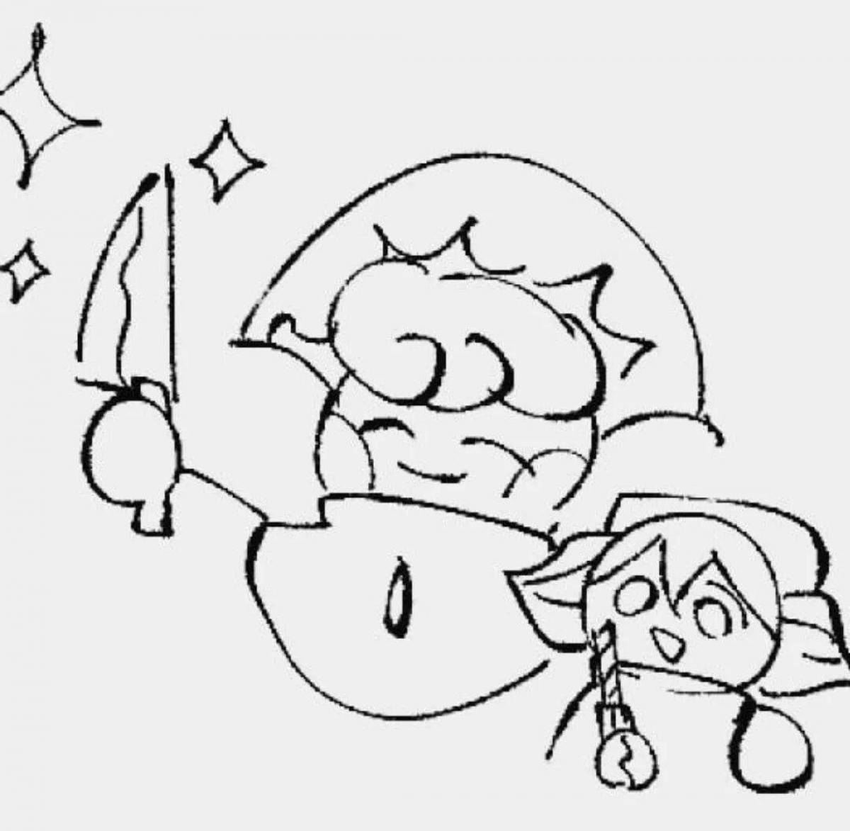 Rampant Cookie coloring page