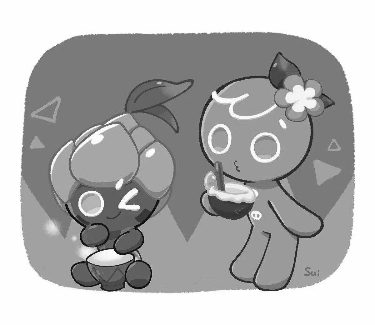 Animated cookie coloring page