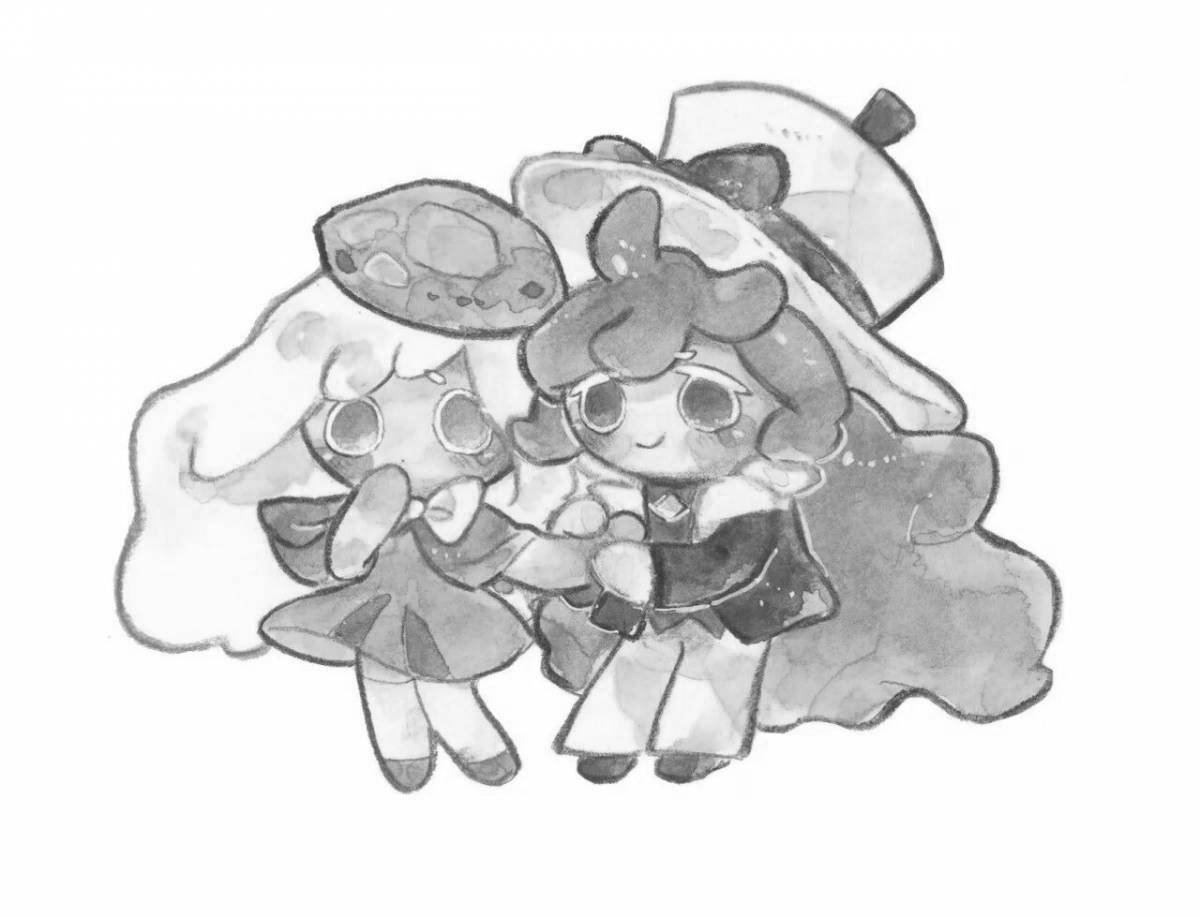 Charming cookie coloring page