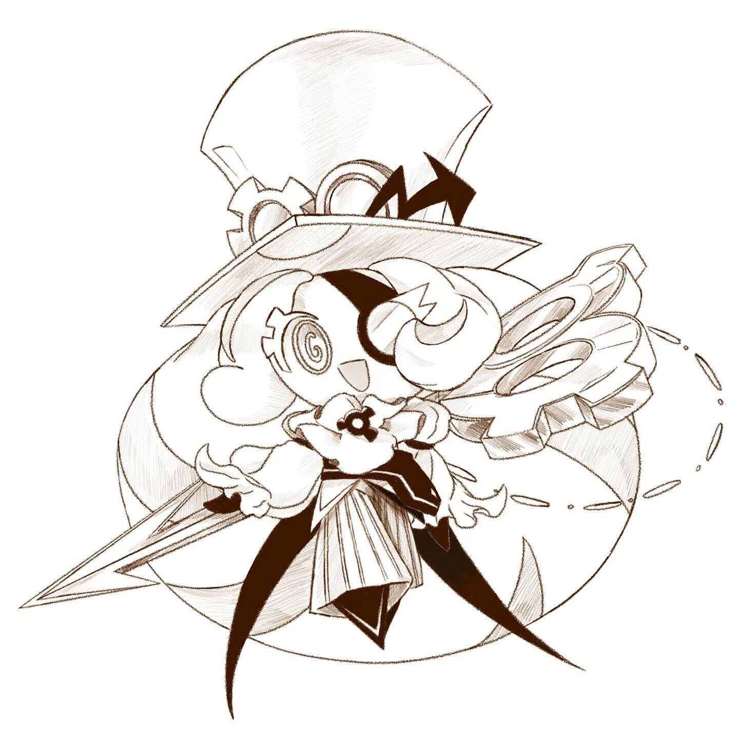 Adorable cookie coloring page