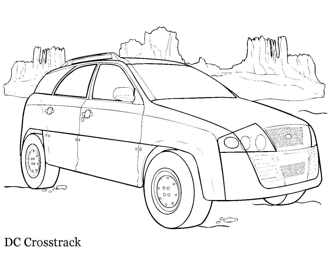 Coloring page charming Lada sedan