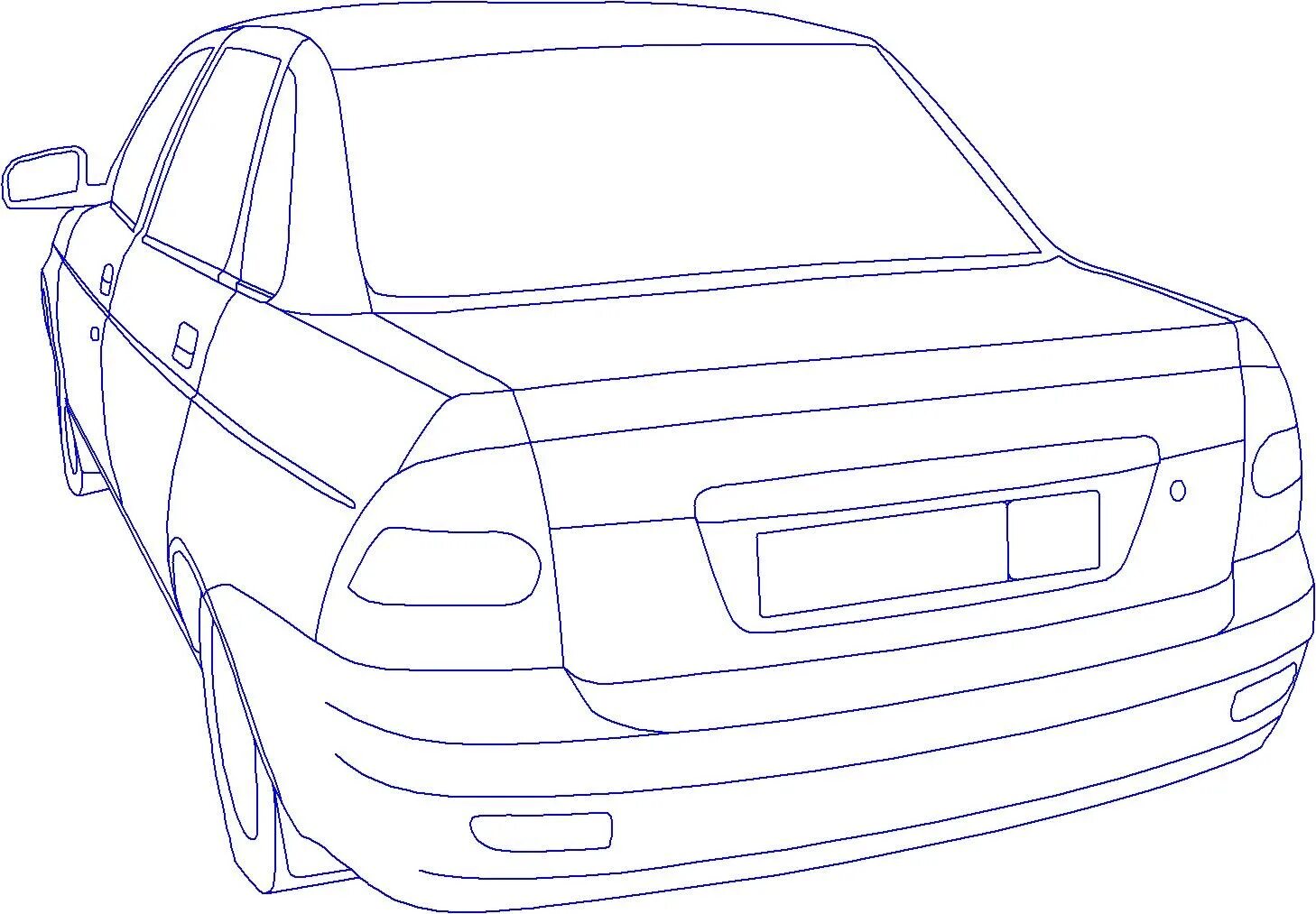 Анимированная раскраска lada sedan