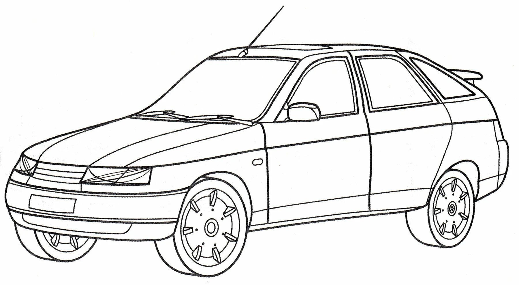 Entertainment coloring lada sedan