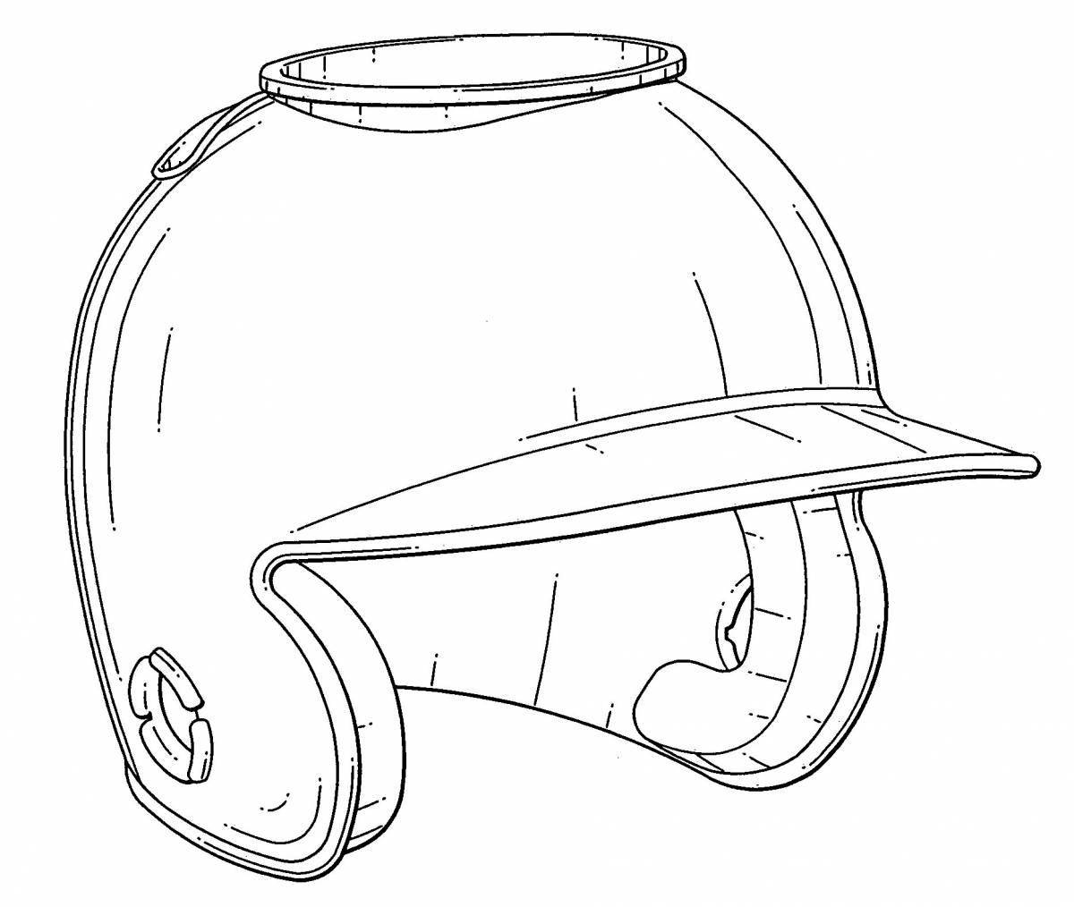Soldier's helmet coloring page