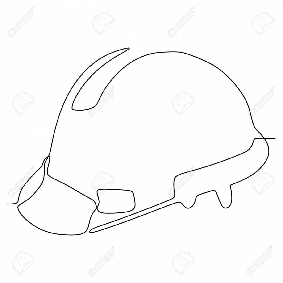 Great soldier helmet coloring page