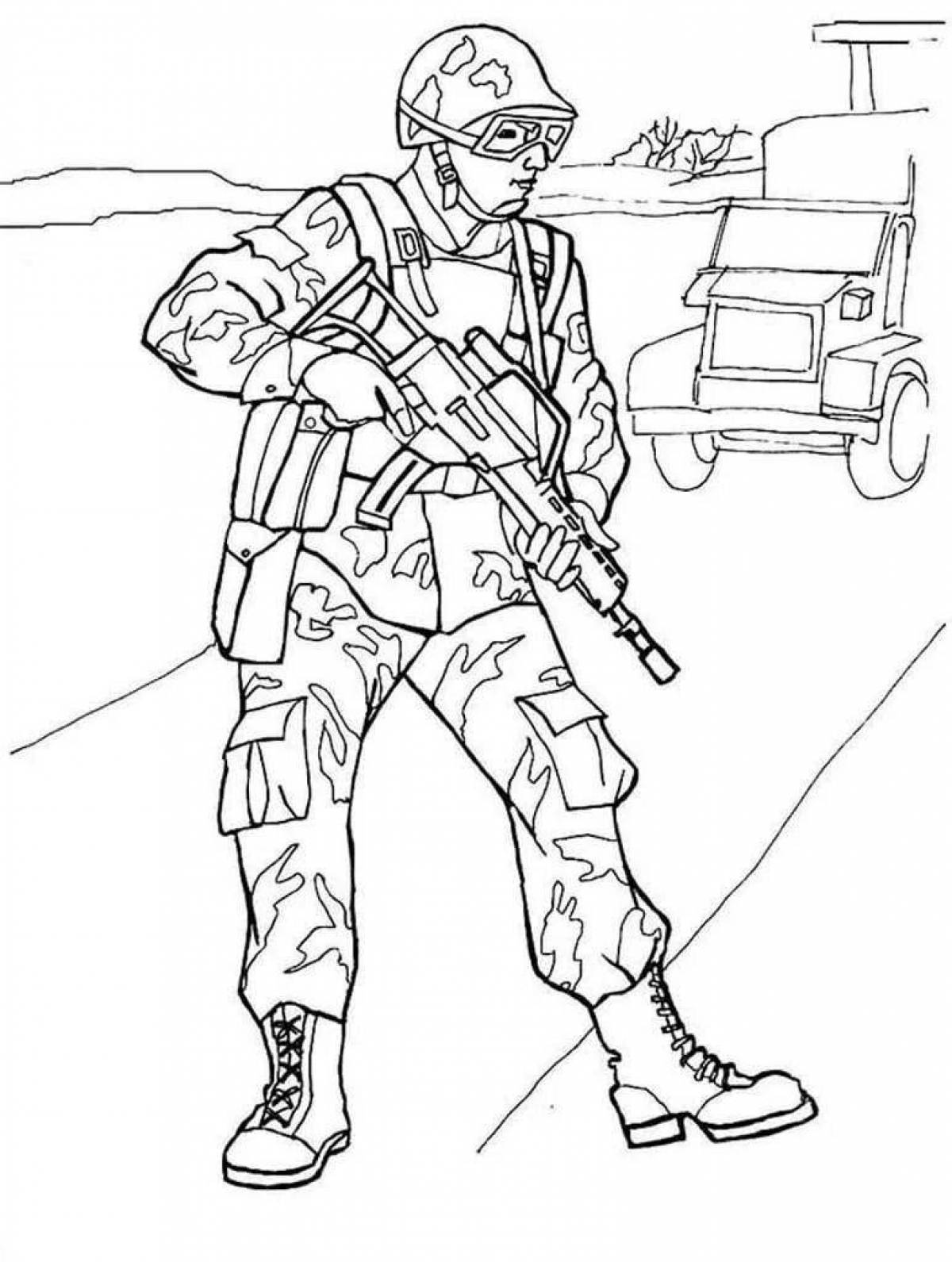 Dazzling Russian special forces coloring page