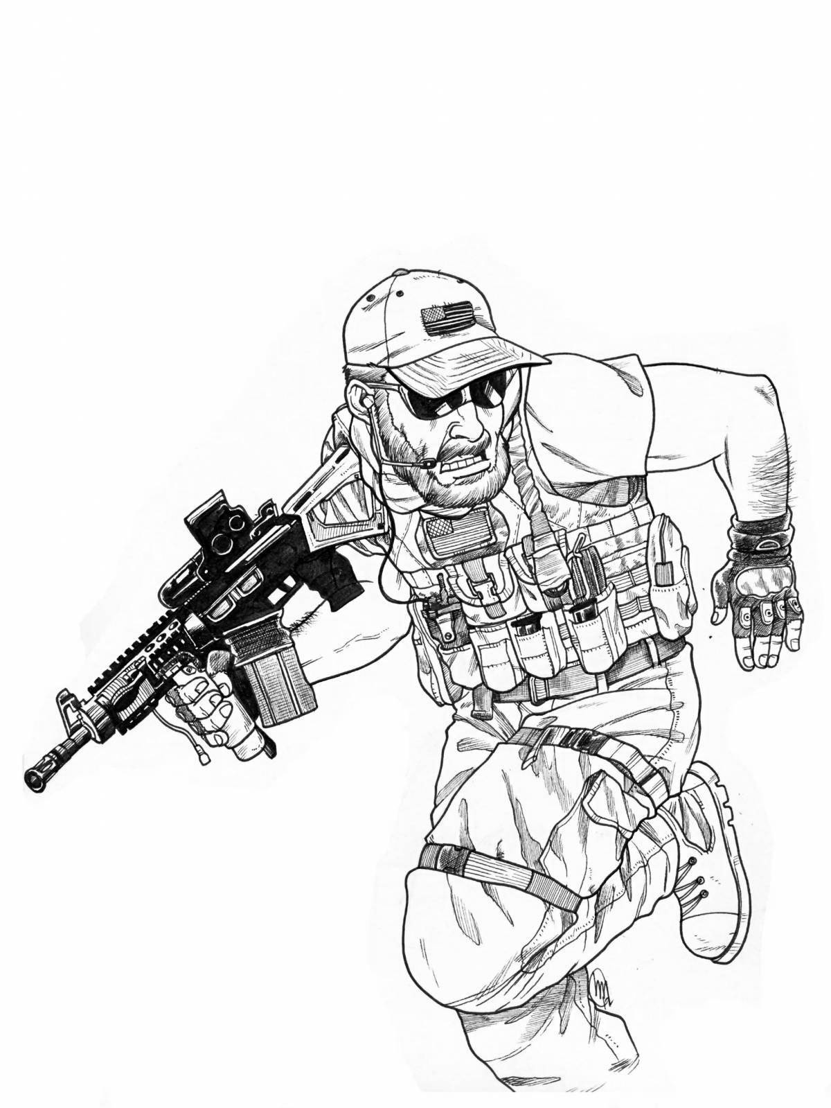 Coloring page famous Russian special forces