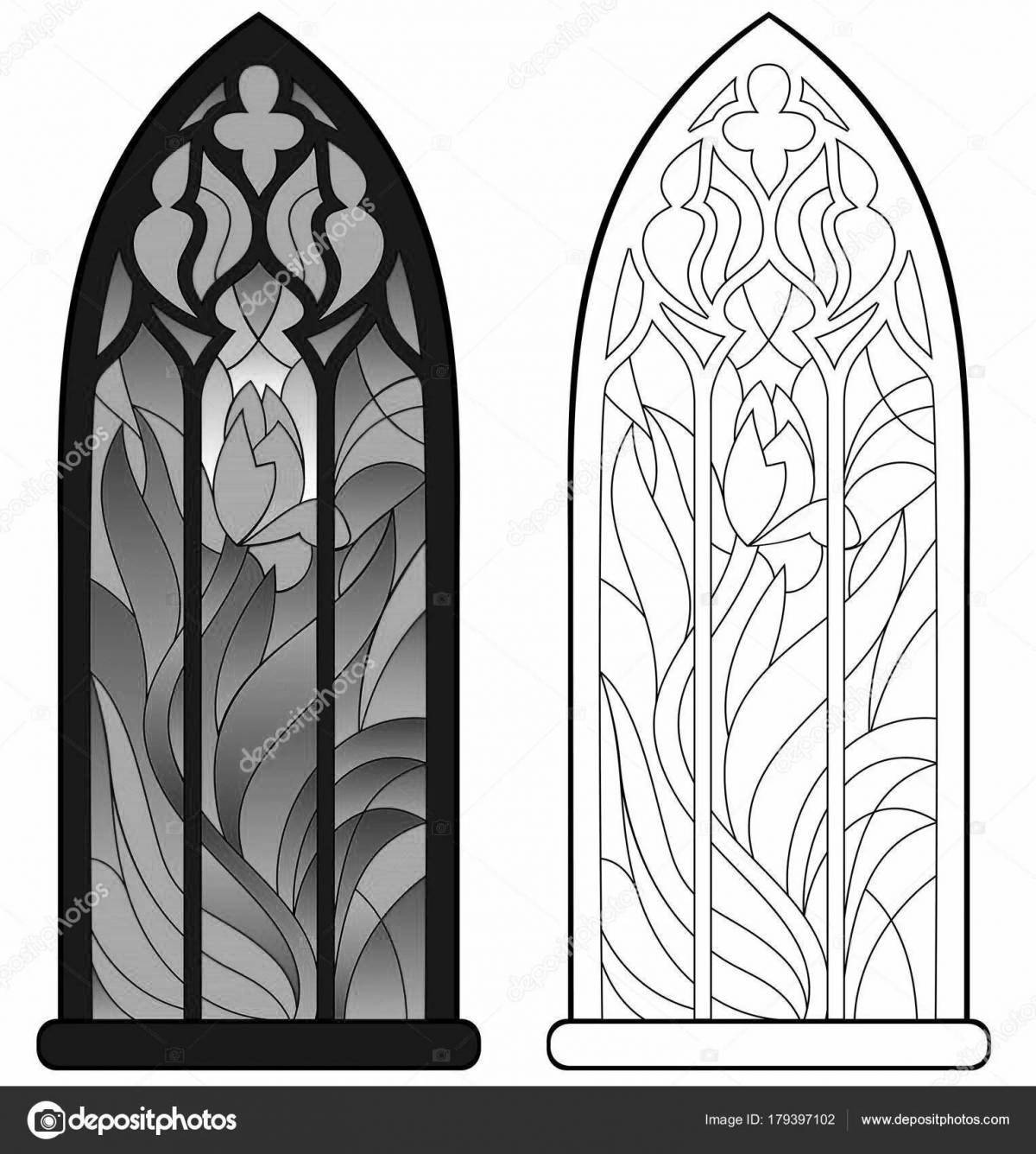 Amazing stained glass coloring pages