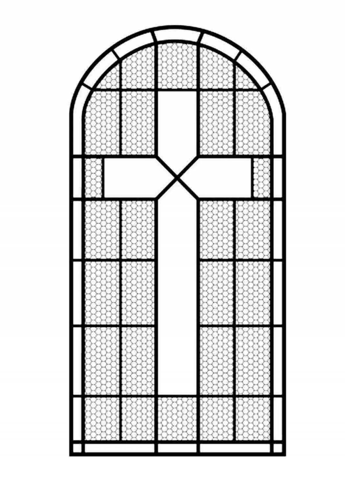 Ornate stained glass coloring pages