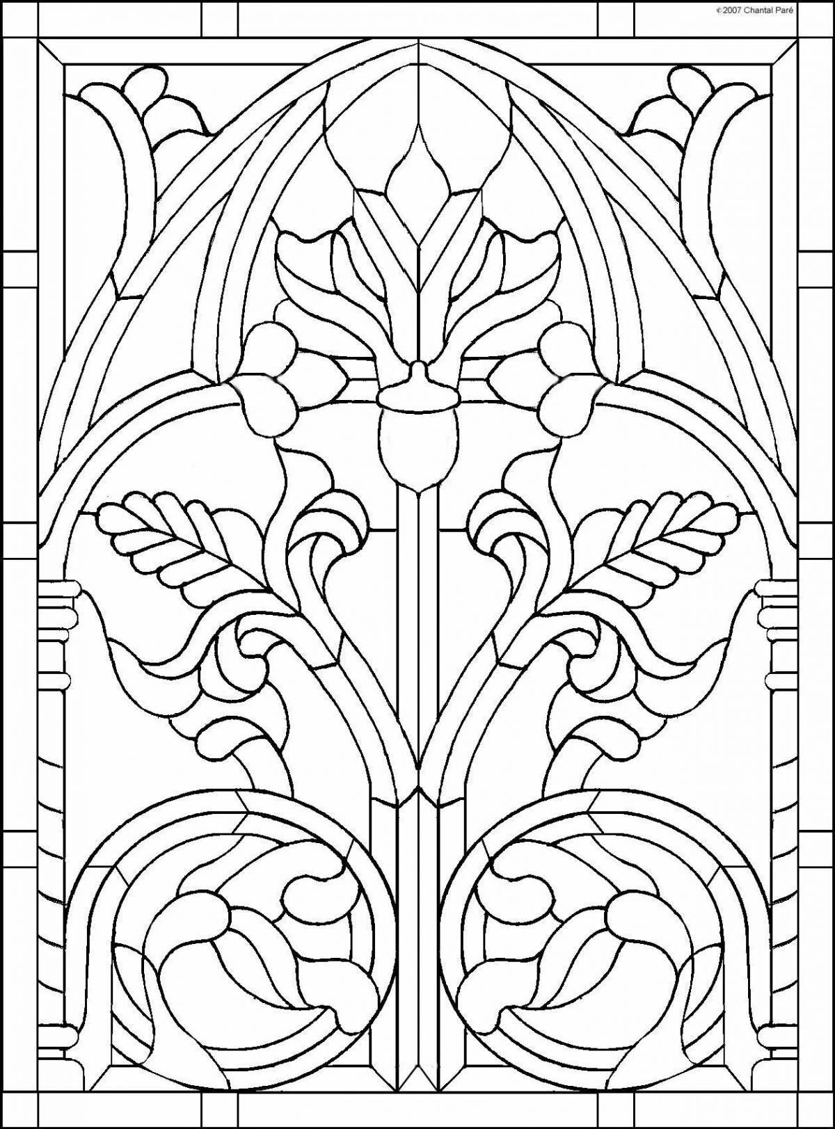 Royal stained glass coloring