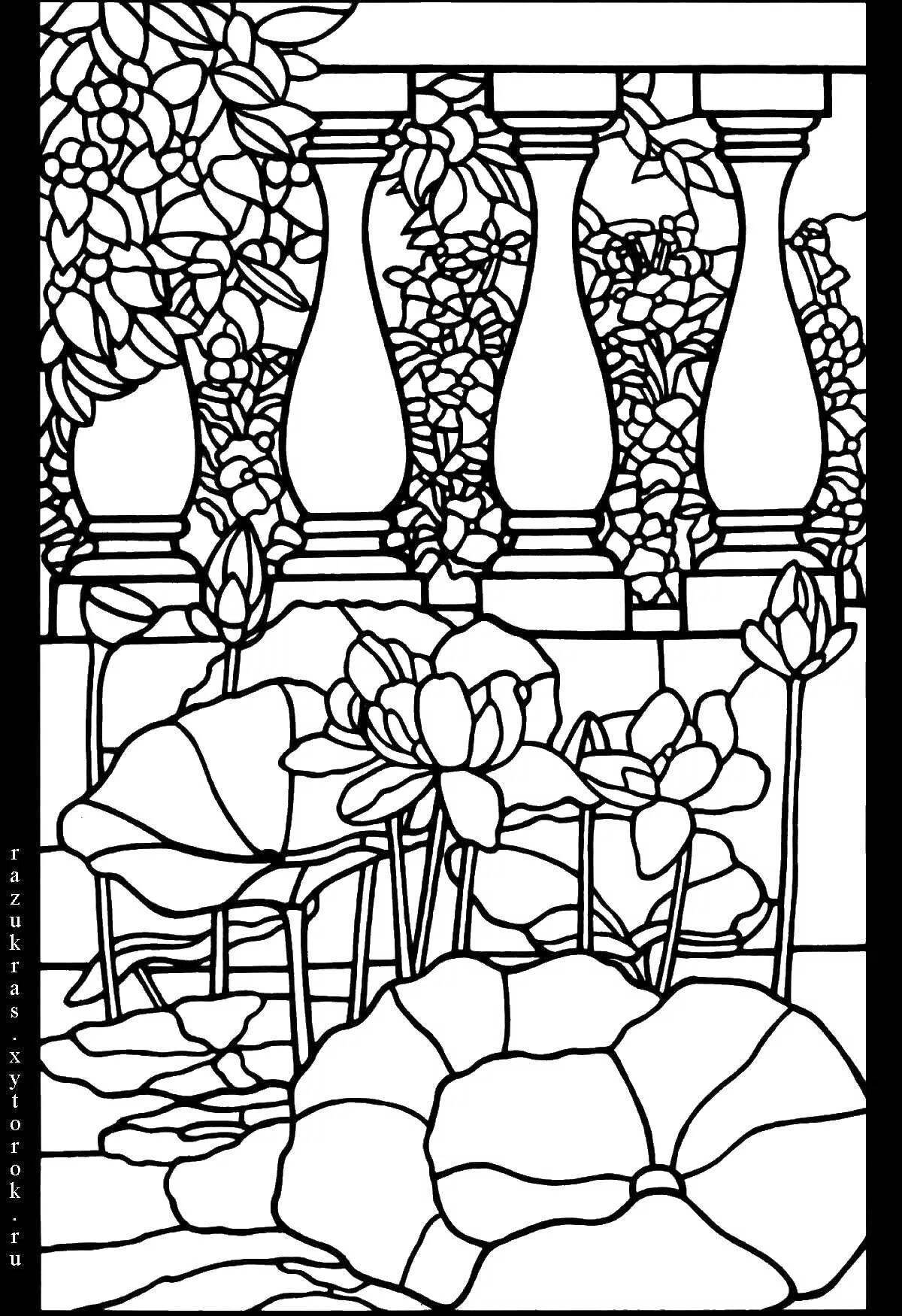 Fine stained glass colorings