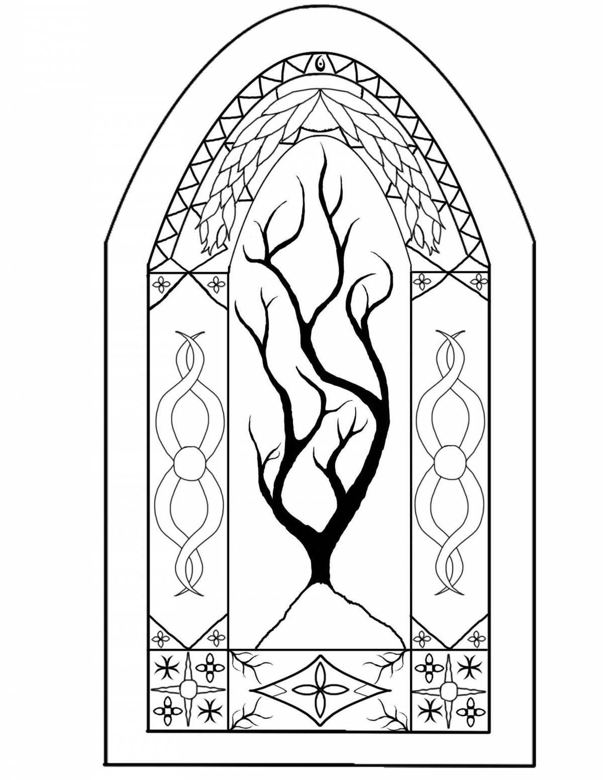 Deluxe stained glass coloring