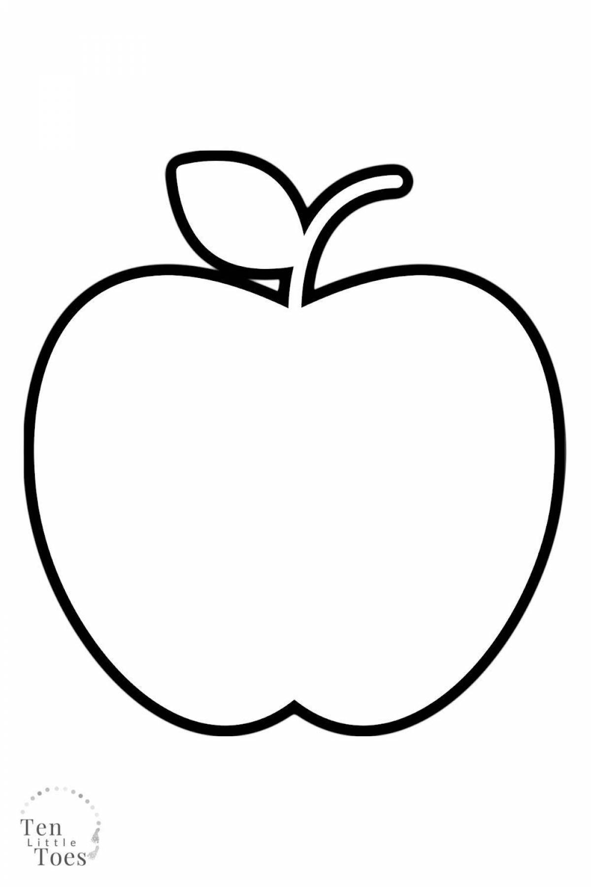 Fun coloring apple for iphone