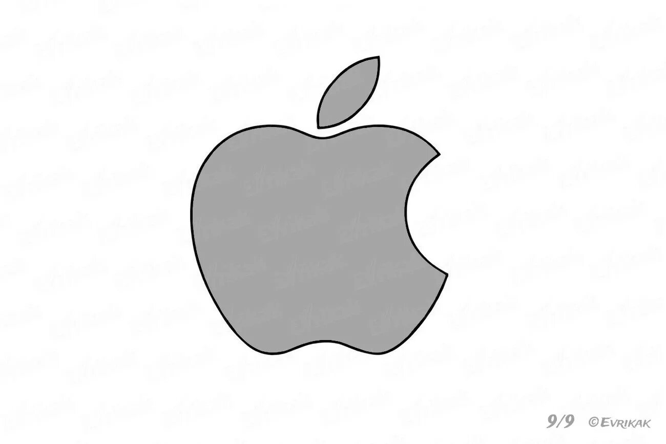 Famous iphone apple coloring page