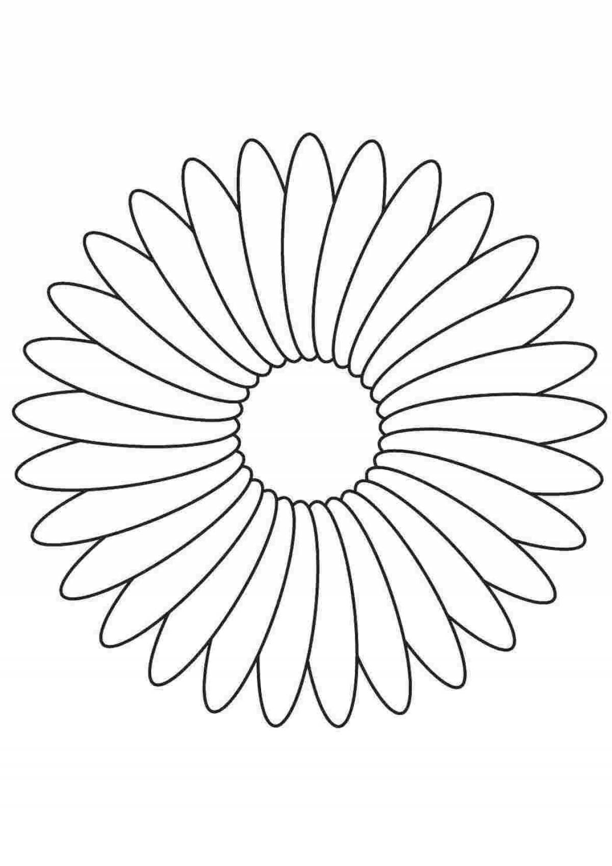 Festive petal pattern coloring page