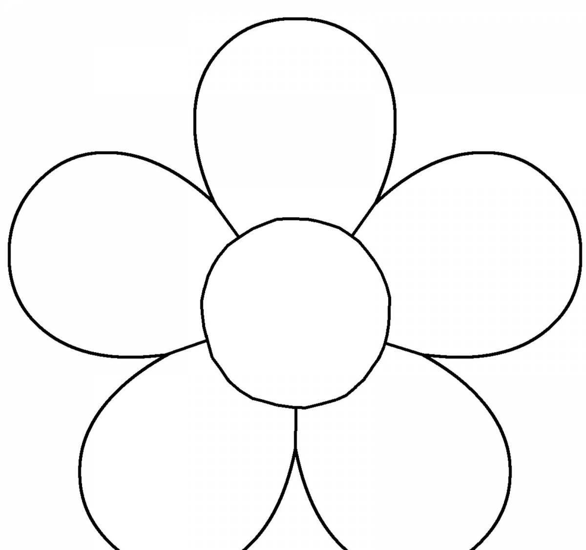 Glowing petals coloring page