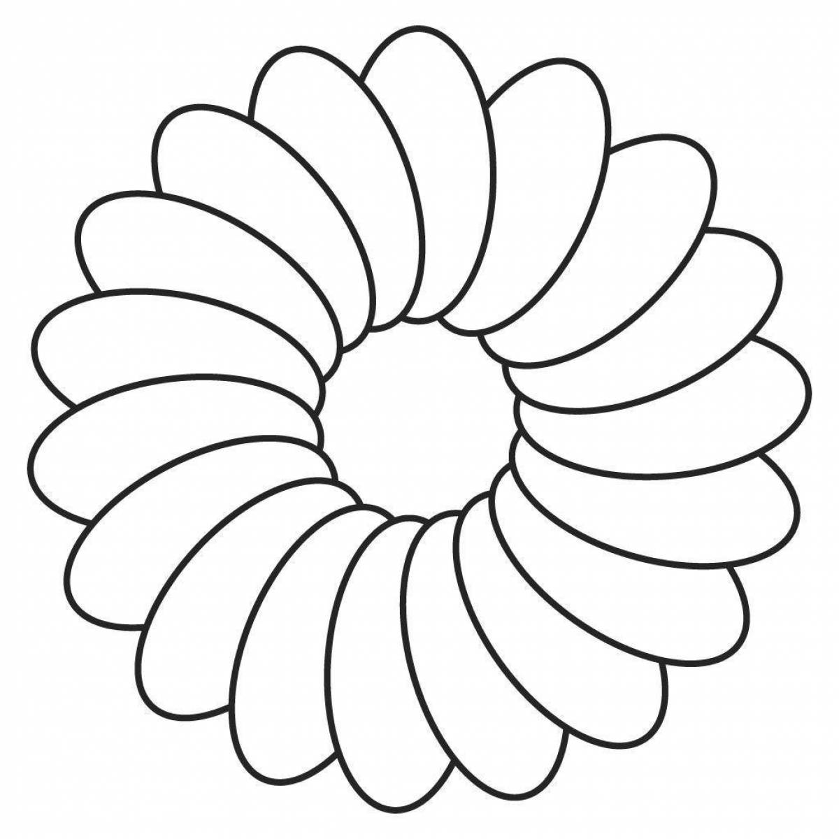 Glittering petal coloring page