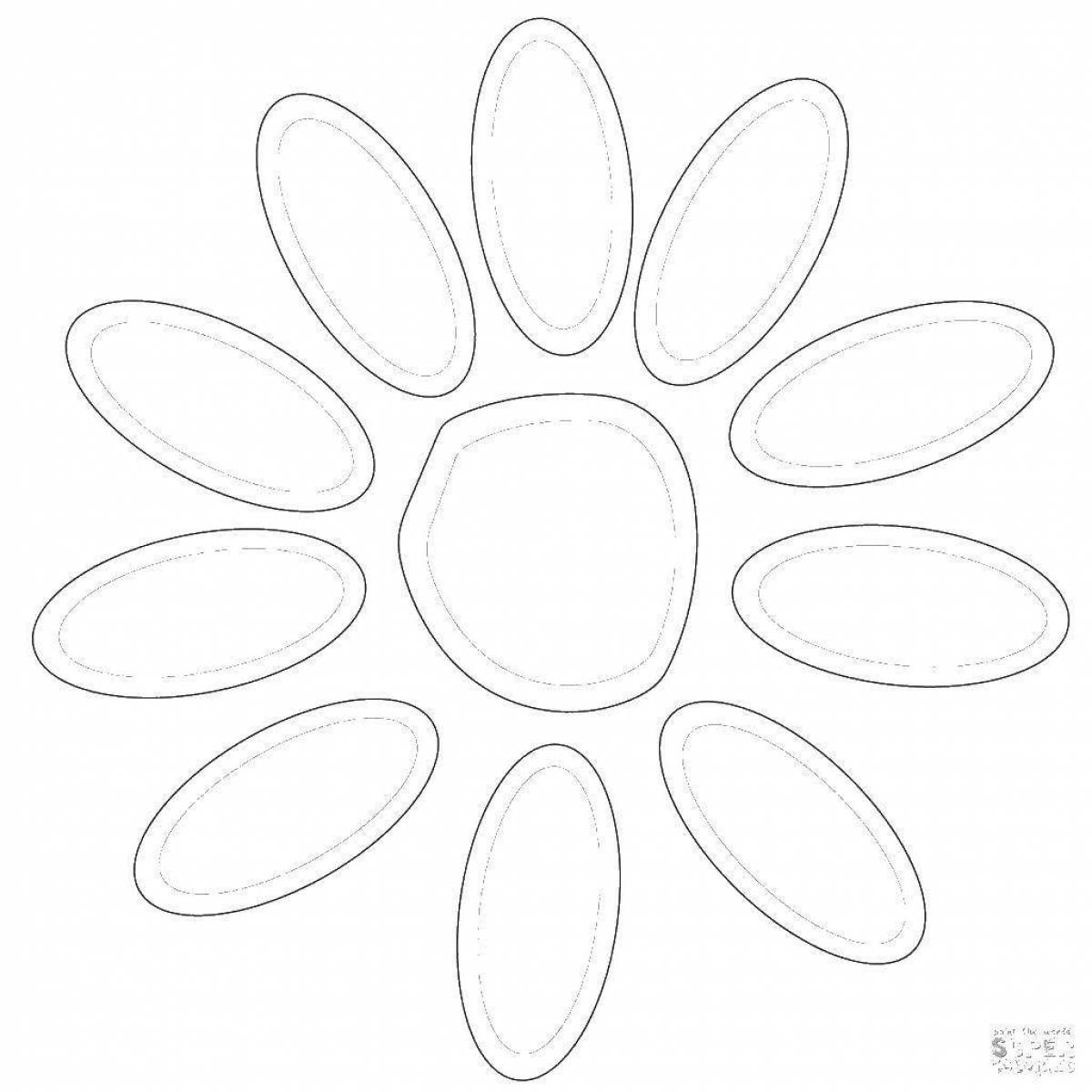 Adorable petal coloring page