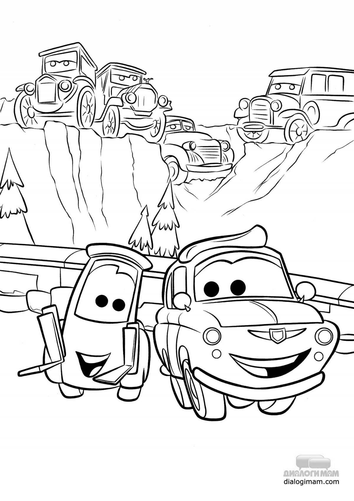 Fancy ollie truck coloring page