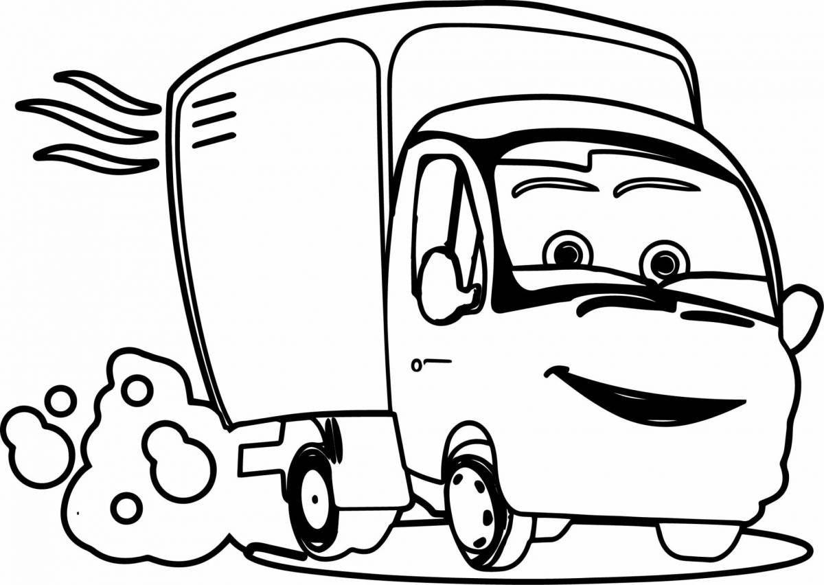 Attractive ollie truck coloring book