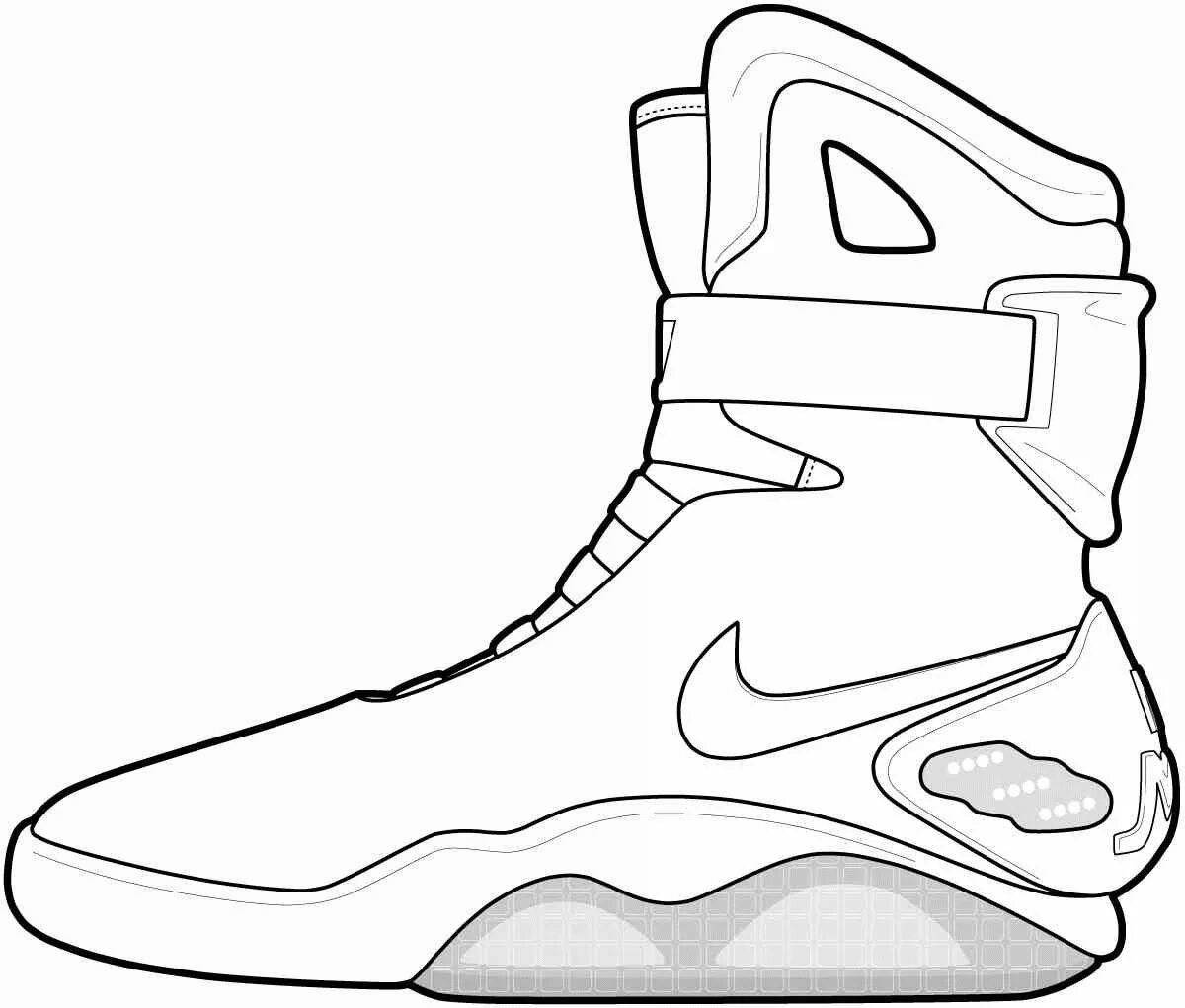 Coloring page colorful jordan sneakers