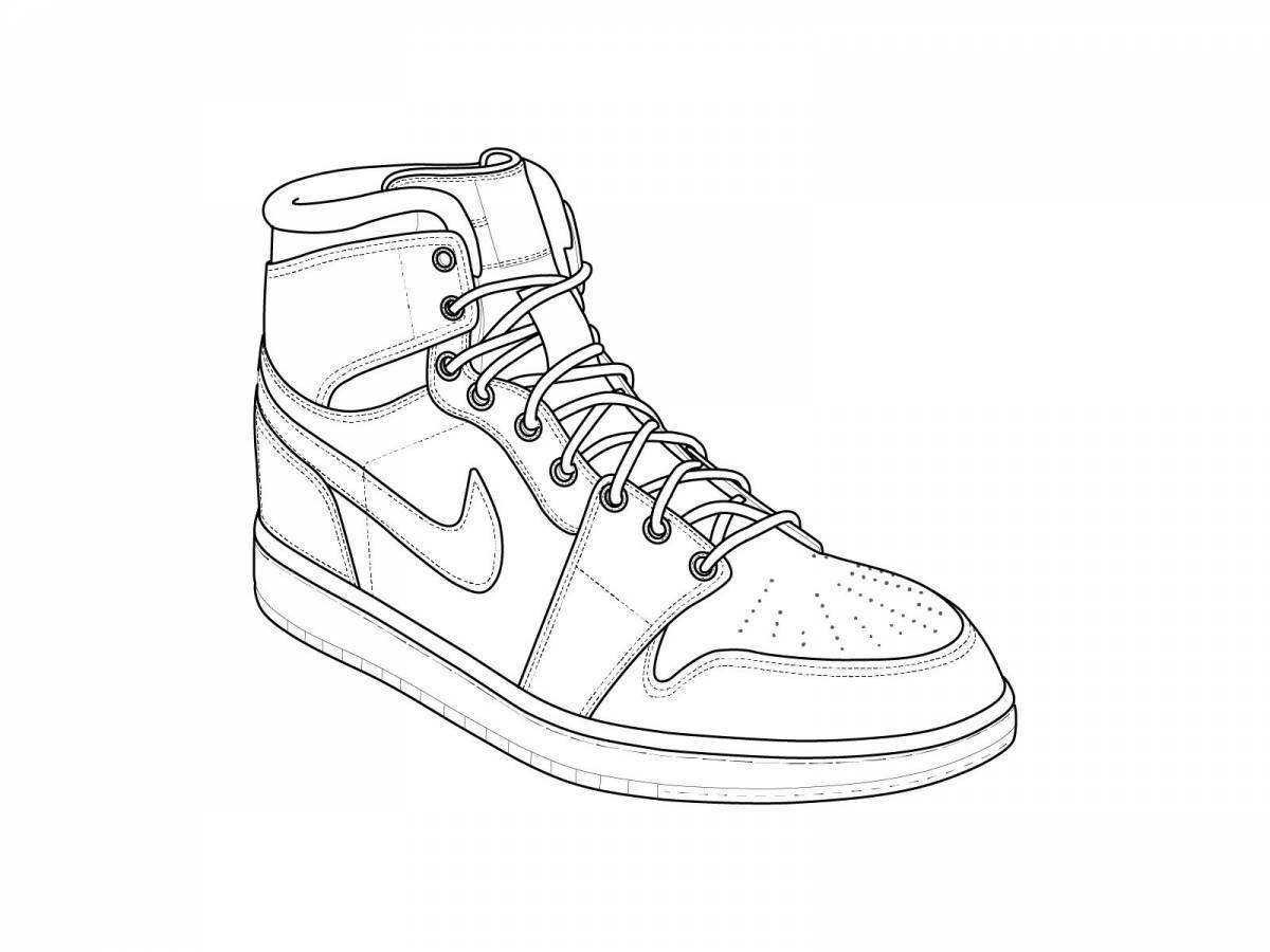 Coloring page shiny jordan sneakers