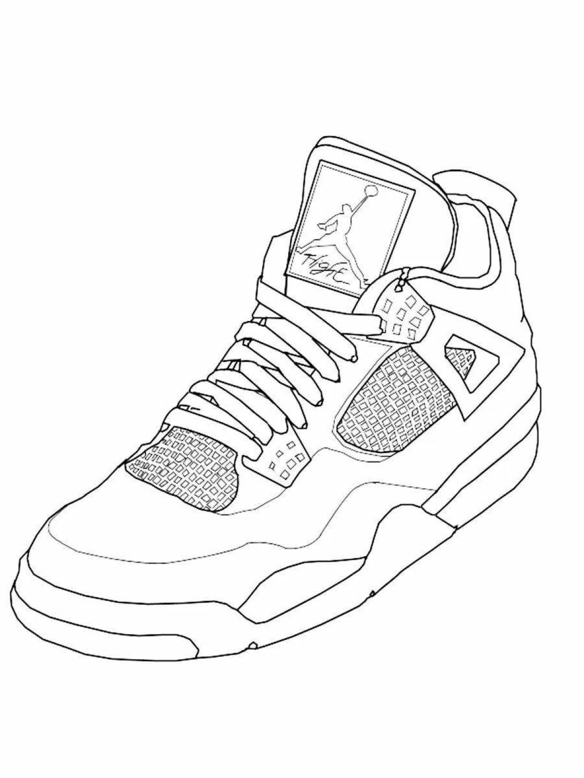 Colouring jordan wild sneakers