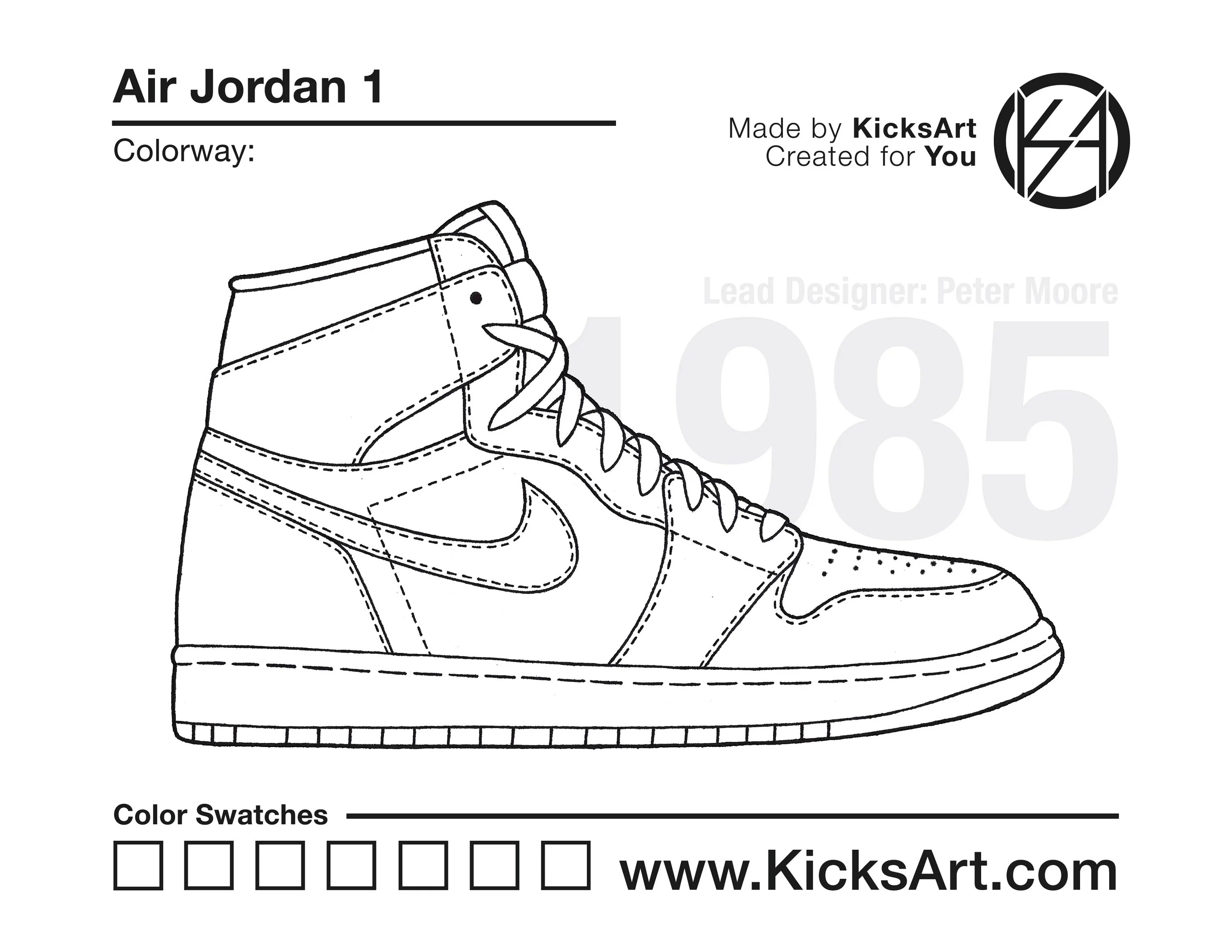 Exciting coloring page of jordan sneakers