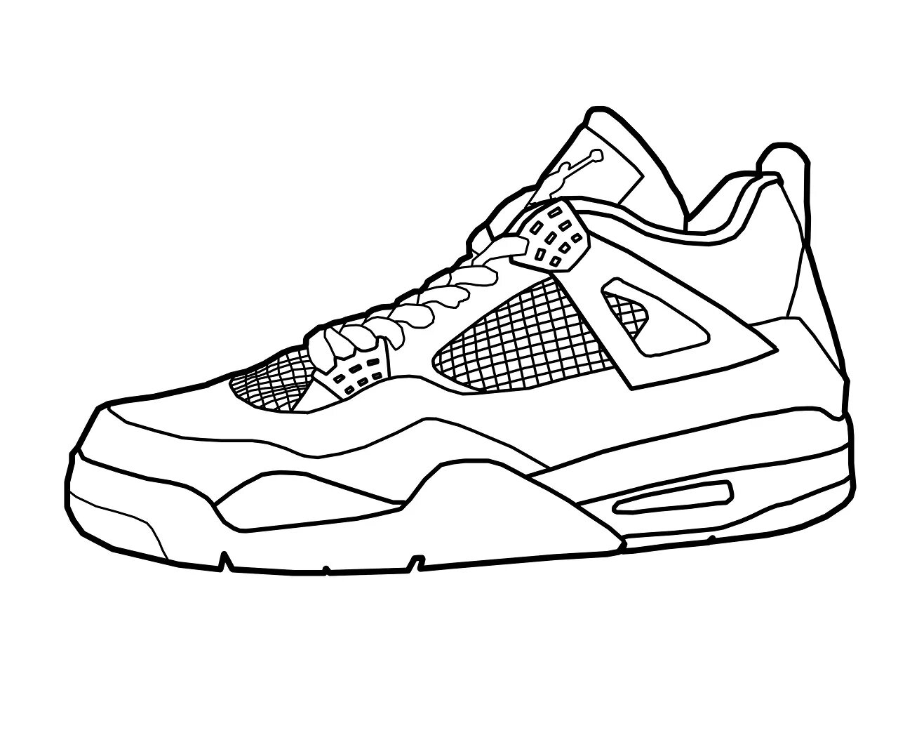 Intricate jordan sneakers coloring book