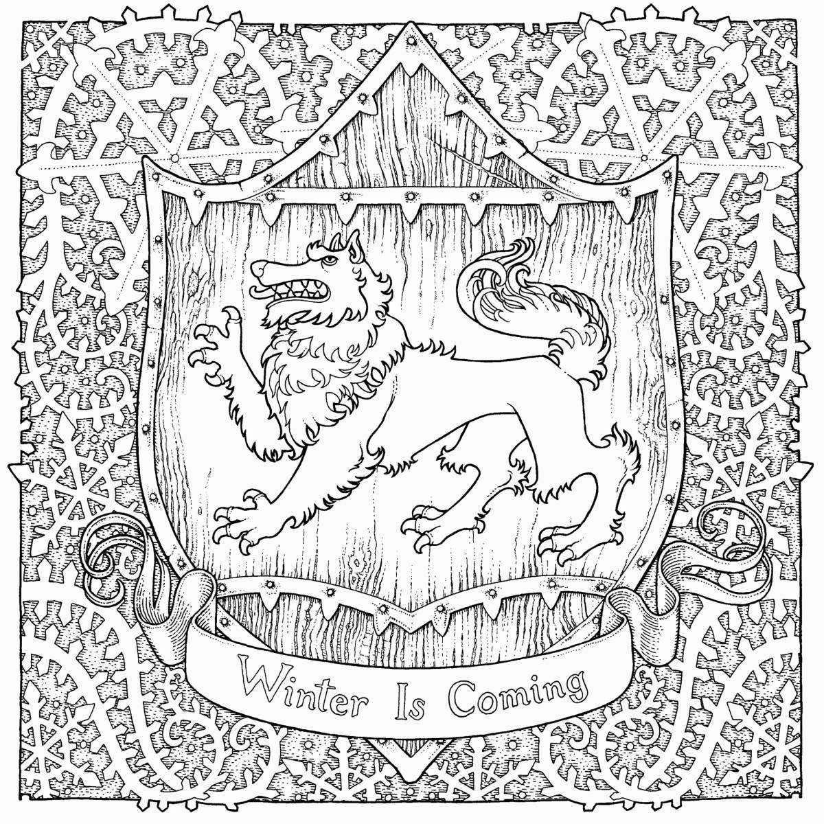 Radiant coloring page курган герб