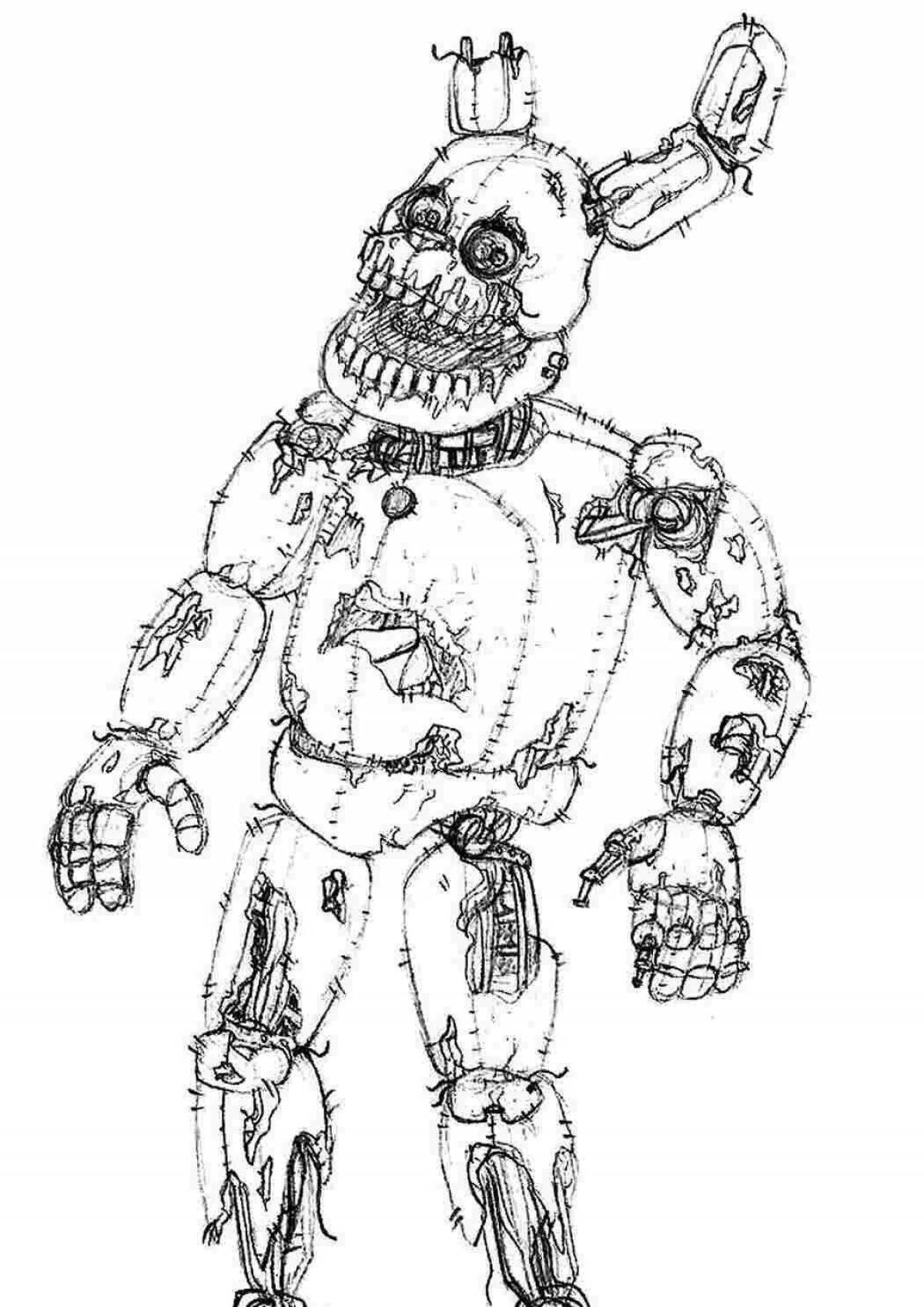 Раскраска Раскраска веселая лестница из металлолома