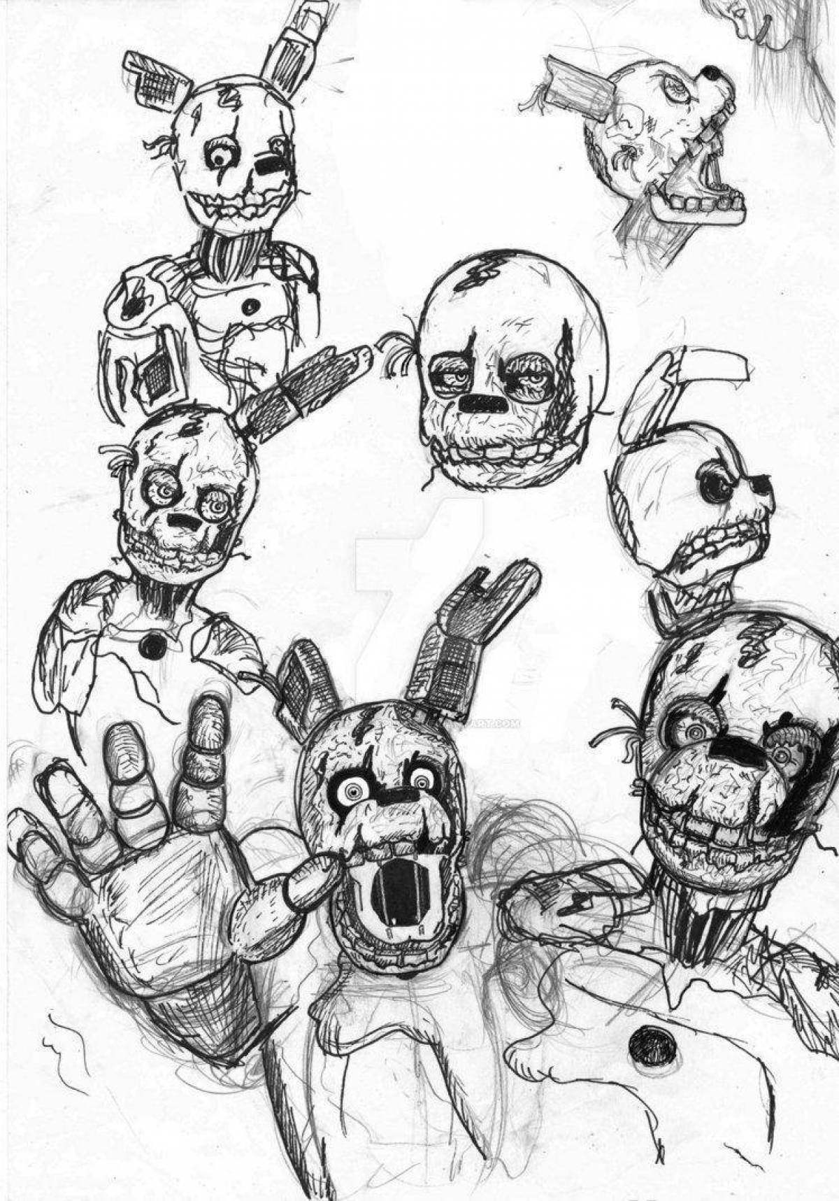 Раскраска Раскраска сказочная лестница из металлолома