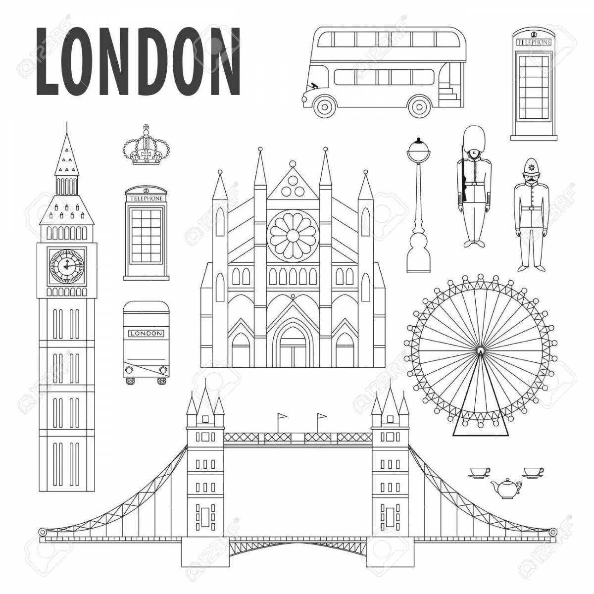 Impressive coloring pages sights of england