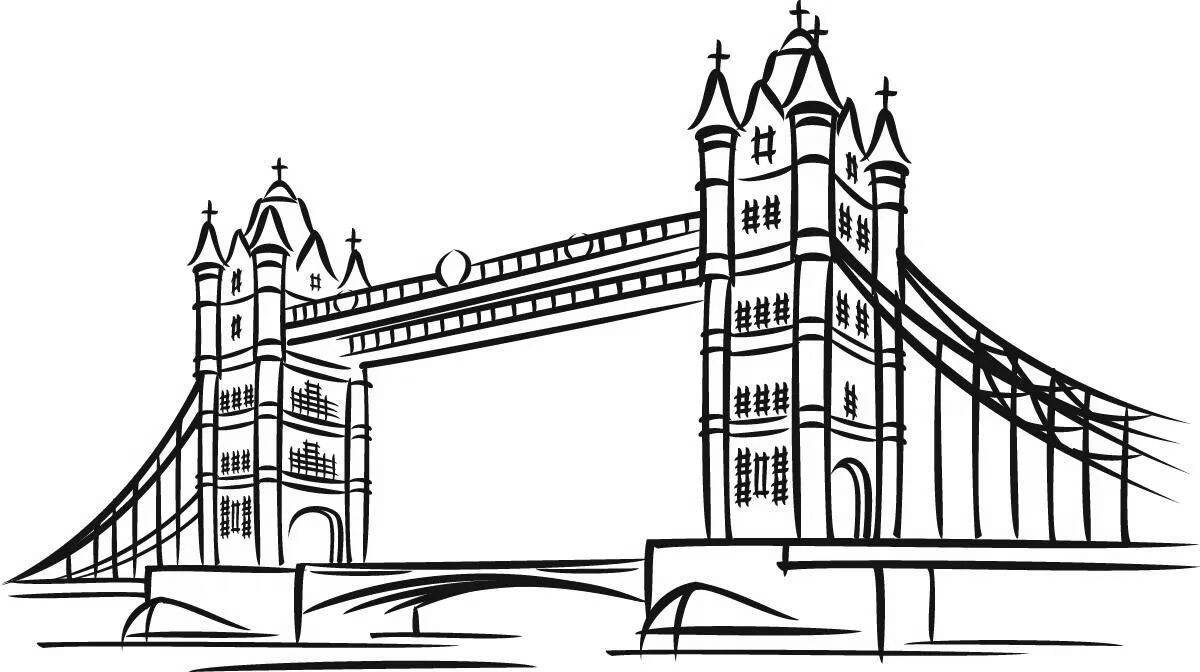Radiant coloring page attractions in england