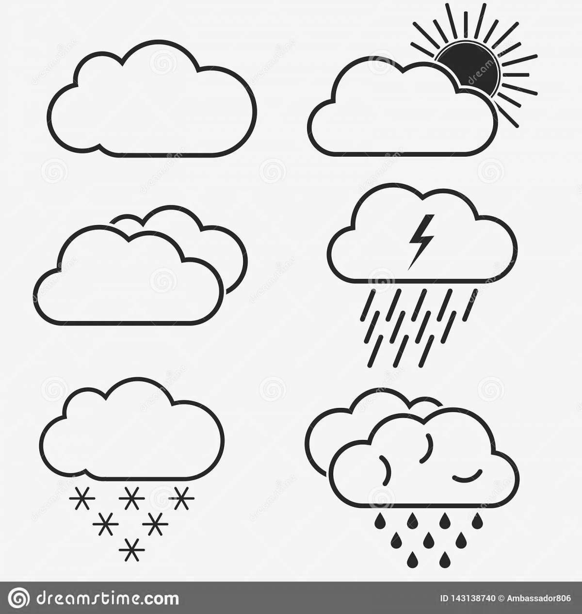 Weather coloring book