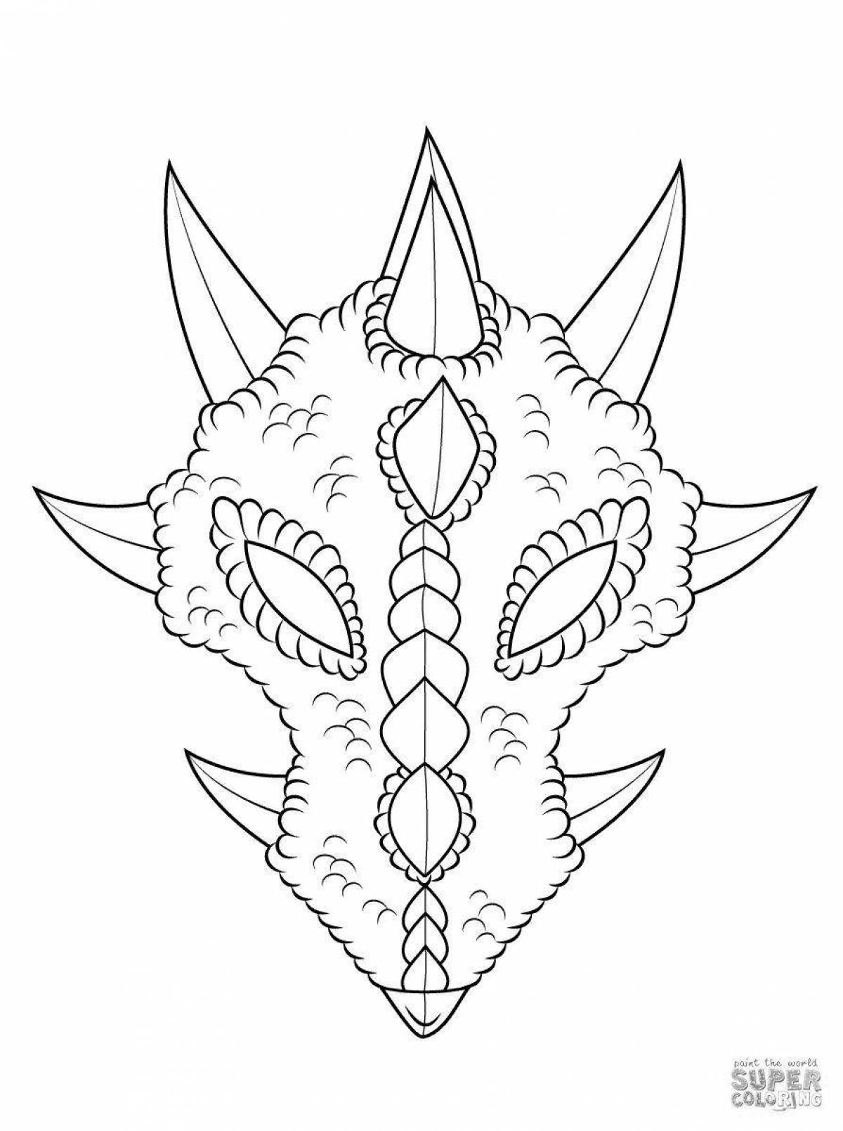 Joyful dinosaur mask coloring book