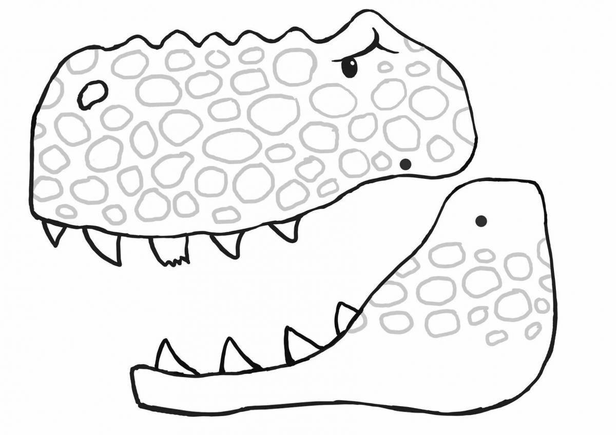 Fun coloring dinosaur mask
