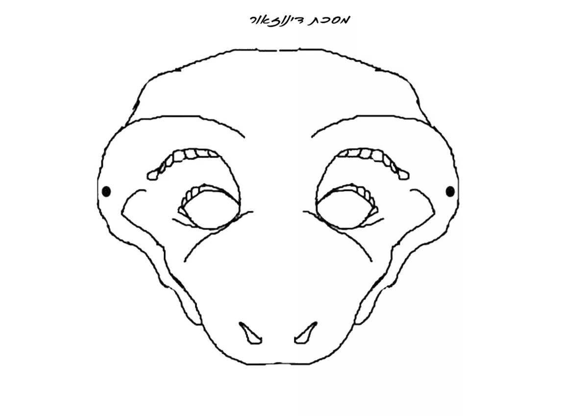 Coloring page lovely dinosaur mask
