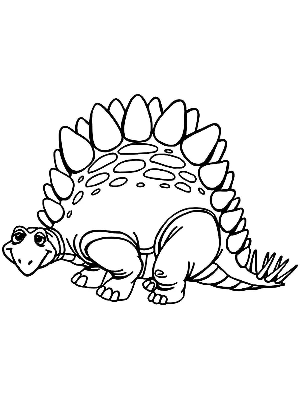 Great dinosaur mask coloring page