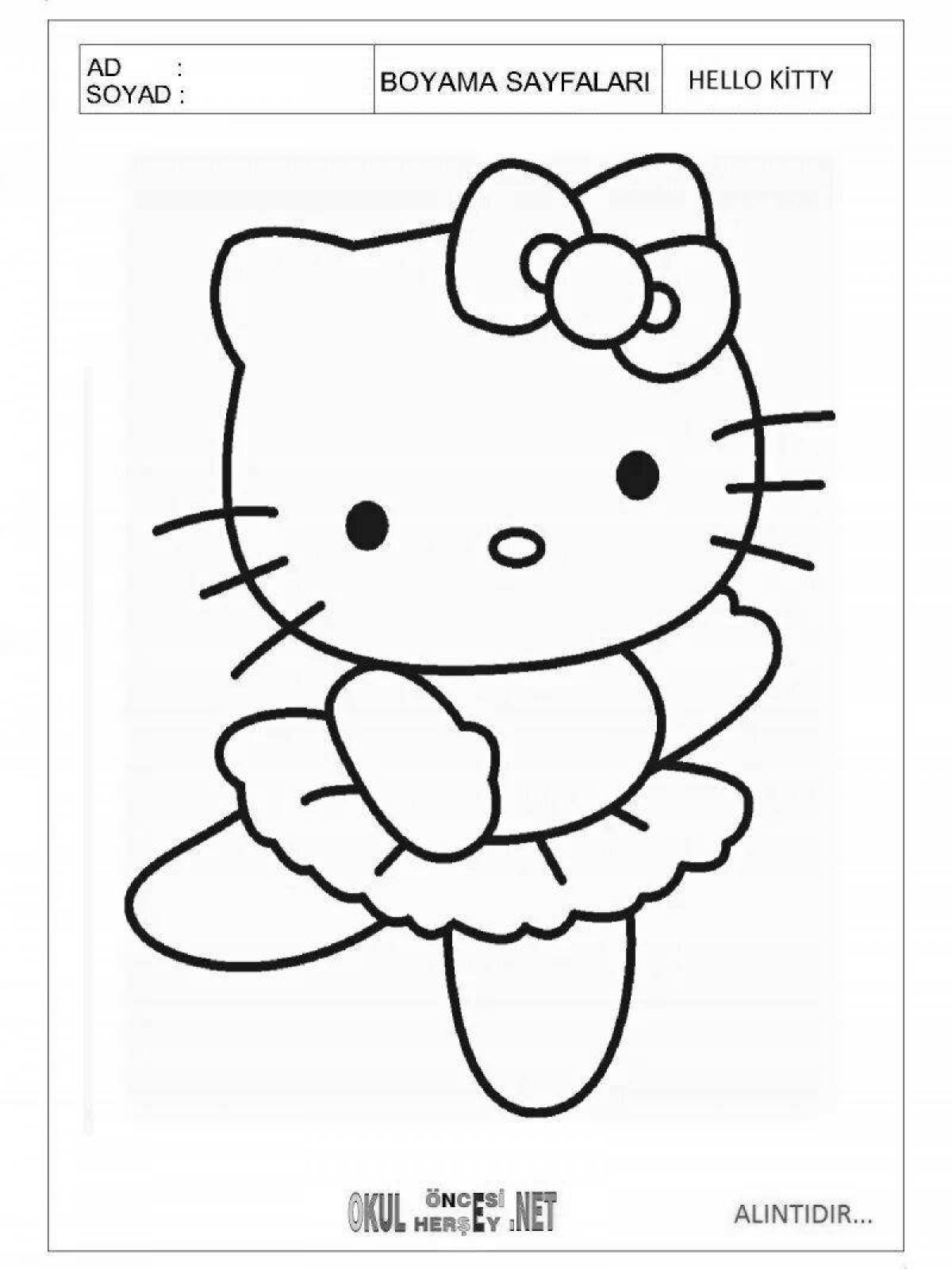 Colorful and whimsical aster kitty coloring book